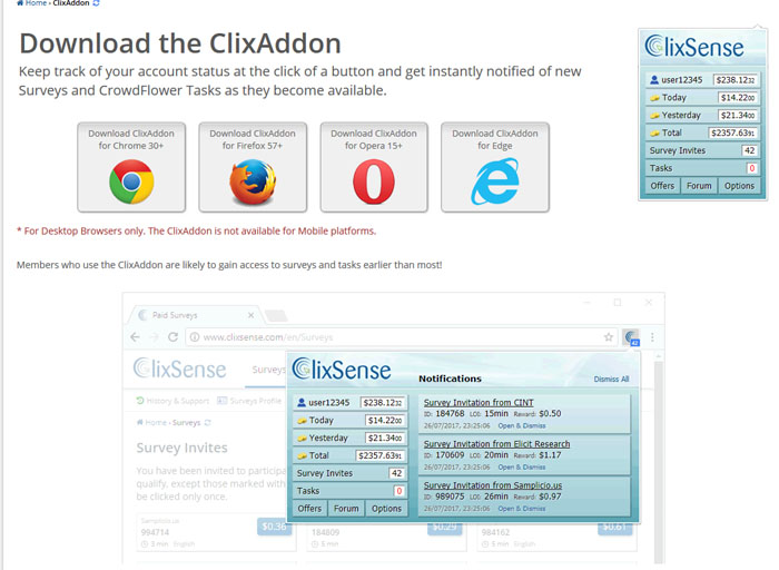 Ysense ClixAddon